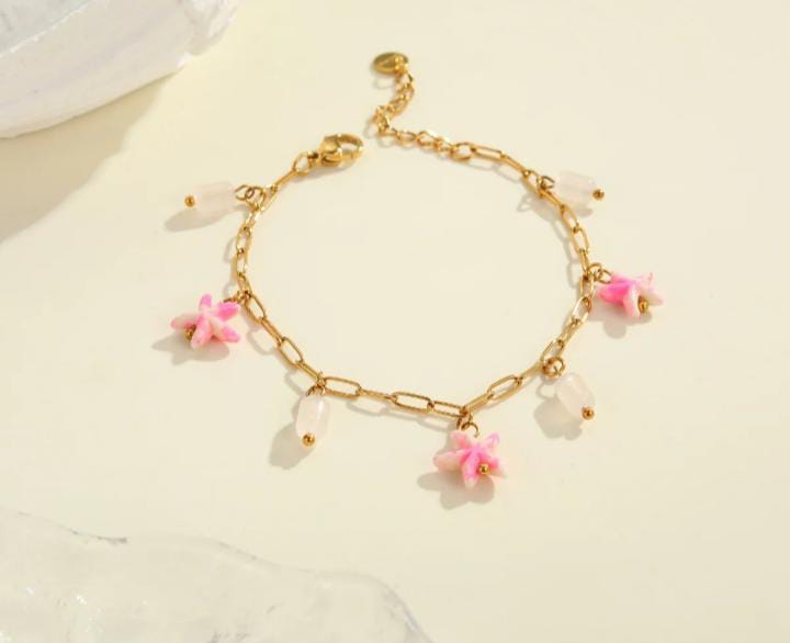 Colorful starfish cozumel style summer beach chain & bracelet - Image 7