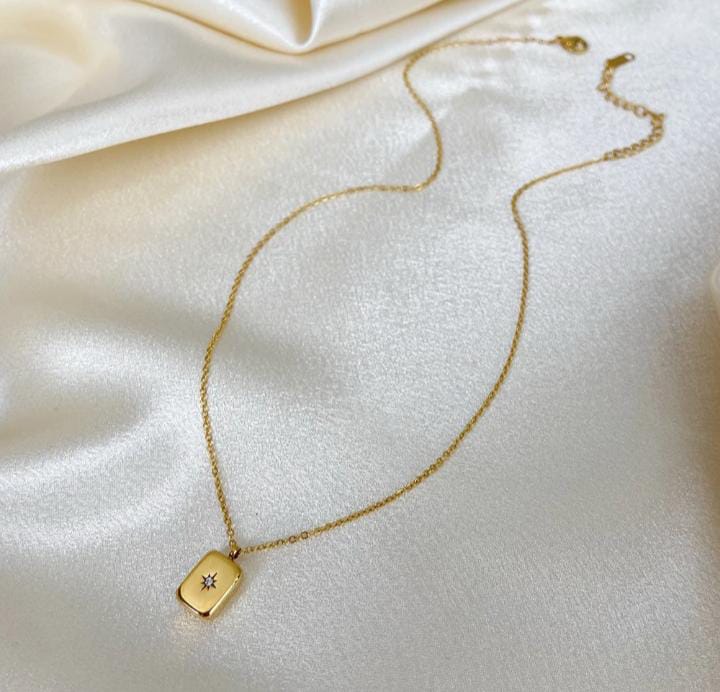 North star set vintage earrings & chain - Image 2