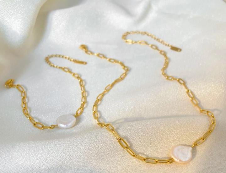 (REAL PEARL) paperclip set - Image 3