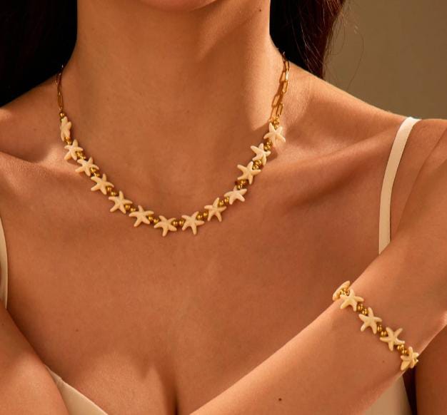 Starfish jewelry set Summer beach